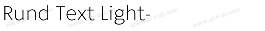 Rund Text Light字体转换